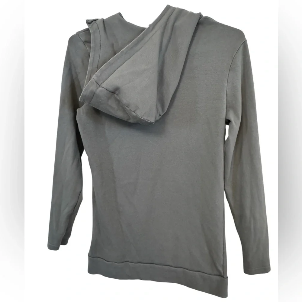 High End Lily & Lottie Gray Asymmetrical Hoodie w/ Gold Zipper Women’s S MINTY